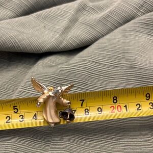 Elegant Gold and Silver Angel Brooch